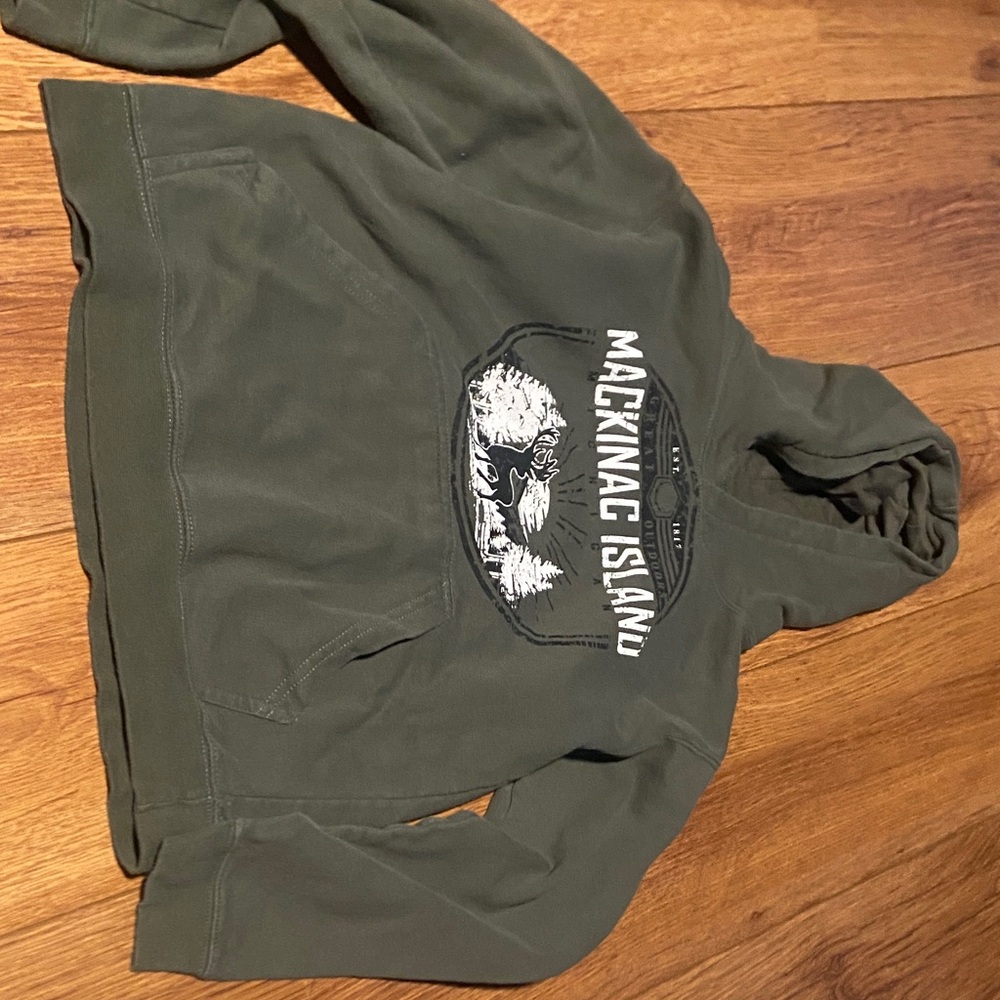 Mackinac Island Kids Green Hoodie